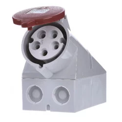 THREE-PHASE WALL SOCKET 4P+T 400 VOLTS - 32A