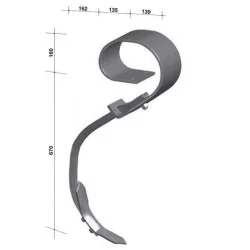 DENT COMPLETE POUR KONGSKILDE VIBROFLEX L670 MM 