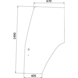 RIGHT DOOR WINDOW - FIAT - FORD - NEW HOLLAND - 82000367