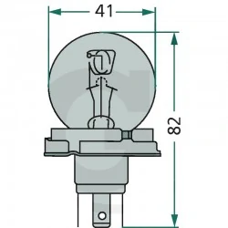 ASYMMETRISCHE LAMPE 12V 45/45W P45T 41