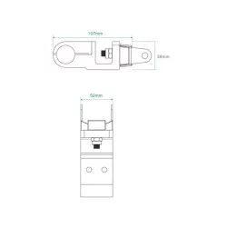 SUPPORT DE PHARE DE TRAVAIL FIXATION SUR TUBE 