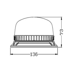 GYROPHARE LED EXTRA PLAT 19W  