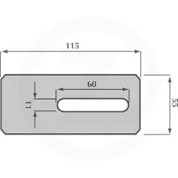PACKER ROLLER SCRAPER FOR AMAZON 115X55 MM