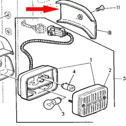 SUPPORT/ COUVERCLE DE LUMIERE LATERALE POUR JHON DEERE  