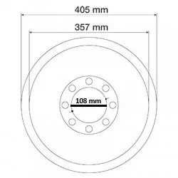 TAMBOR DE FRENO PARA FORD - 81811559