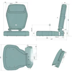 ASIENTO DEL PASAJERO PARA TRACTOR JOHN DEERE