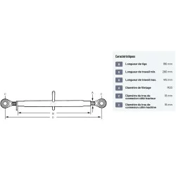 BALL JOINT PUSH BAR 190 M20 CATEGORY 0