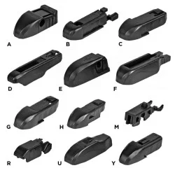 BALAI D'ESSUIE-GLACE PLAT - 530 MM - FIXATION MULTI CONNECT - 12 ADATPATEURS 