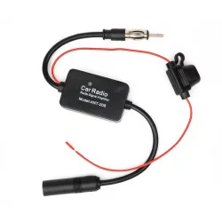 AMPLIFICATORE ANTENNA AUTORADIO 12V ANTI-INTERFERENZA 