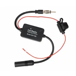 AMPLIFICATORE ANTENNA AUTORADIO 12V ANTI-INTERFERENZA 