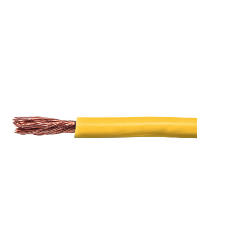 FIL ELECTRIQUE SOUPLE 1 X 1 MM2 JAUNE - BOBINE DE 100 METRES 