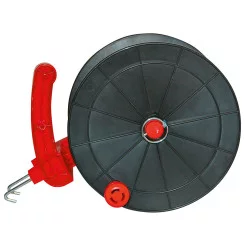 ENROULEUR EURO BIG POUR CLOTURE ELECTRIQUE GRAND TAMBOUR 24 CM CAPACITE 400 M RUBAN 10 MM 800 M FIL 3 MM 