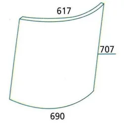 VITRE DE PORTE SUPERIEURE GAUCHE