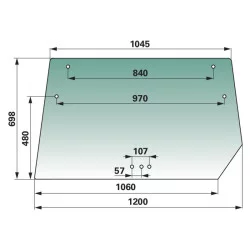 REAR WINDOW FOR DEUTZ TRACTOR