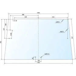 UPPER REAR WINDOW L36075 FOR JOHN DEERE