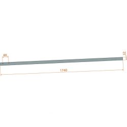 SECOUEUR Ø 32 MM L 1740 MM POUR MACHINE A VENDANGER  BRAUD - NEW HOLLAND 47699254, 84171535, 944007307 