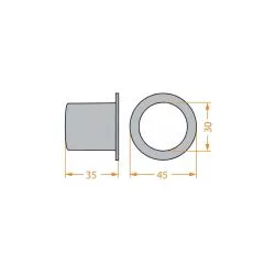 NYLON BUCHSE FÜR KUHN RAKER - 58531500