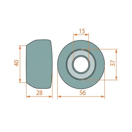 ROLLER FOR POTTINGER RAKE - 401908