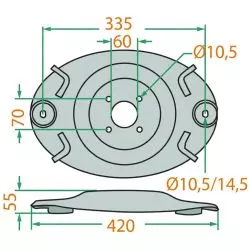 DISQUE DE COUPE POUR POTTINGER 00378661900