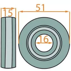 ROULEMENT DE PISTON POUR PRESSE CASE IH - NEW HOLLAND - JOHN DEERE 667925R91