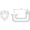 Codo de escape para massey ferguson 897913m1 165, 175, 175s, 178,