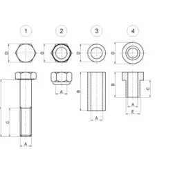 ENTRETOISE LISSE INT 12MM EXT 20 LONGUEUR 20 MM 50744911