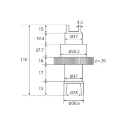 PIGNON DE POMPE HYDRAULIQUE Z29 POUR TRACTEUR FIAT