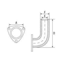 COUDE D'ECHAPPEMENT POUR FORDSON MAJOR ET SUPER MAJOR