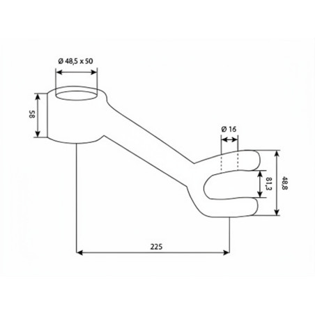UPPER LEFT HITCH BARS FORD 81802158, C5NNB921D