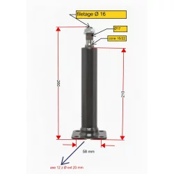 COLONNE DE DIRECTION ADAPTABLE CASE 