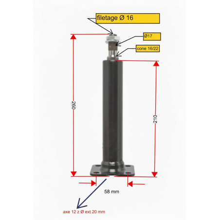 COLONNE DE DIRECTION ADAPTABLE CASE 