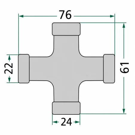 80° wide-angle universal joint jdcga002