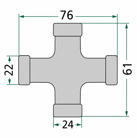 Junta universal gran angular 80° jdcga002