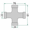 Junta universal gran angular 80° jdcga002