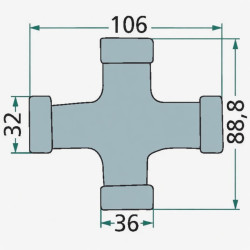 F258 WEITWINKEL-KARDANGELENK