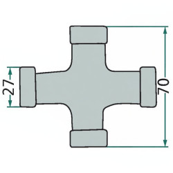 GIUNTO CARDANICO FI B3 27 X 70 MM