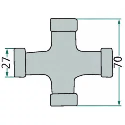 CROISILLON DE CARDAN FI B3 27 X 70 MM