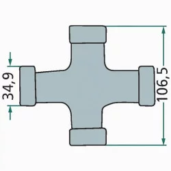 CROISILLON DE CARDAN B8 F240 34.9 X 106.5 MM