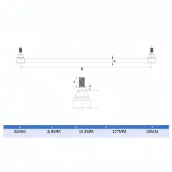 BARRE DE DIRECTION COMPLETE 530 MM – CONES 17/20