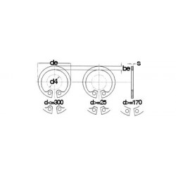 SET DI 20 CERCHI INTERNI 9 MM DIN 472