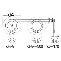 SET OF 10 EXTERNAL CIRCLIPS 29 MM DIN471
