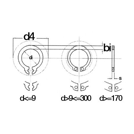 SET OF 10 EXTERNAL CIRCLIPS 29 MM DIN471