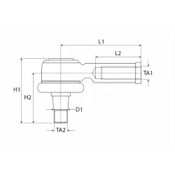 ROTULE DE DIRECTION L 163MM M22 1,5MM POUR VALTRA