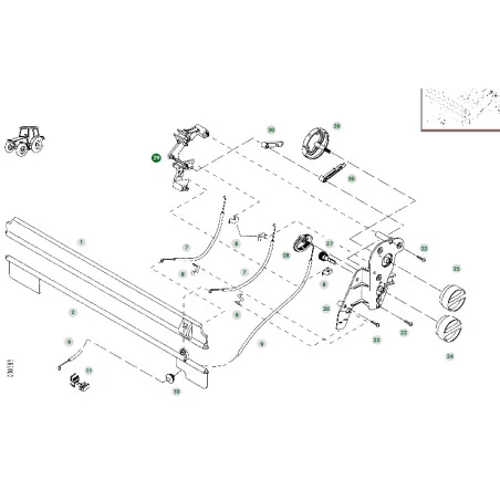 SUPPORT DE COMMANDE DE CHAUFFAGE POUR FENDT