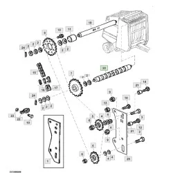 ROULEAU DE GUIDAGE POUR PRESSE JOHN DEERE DC32569