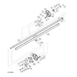 AXE DE BARRE DE RAMASSEUR POUR PRESSE JOHN DEERE DC206546