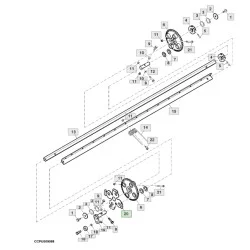PLAQUE DE SUPPORT DE BARRE DE RAMASSEUR PRESSE JOHN DEERE CC133651
