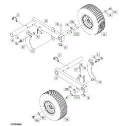 AXE DE ROUE DE RAMASSEUR POUR PRESSE JOHN DEERE CC104775