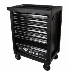 servante d'atelier vide 7 tiroirs noire avec roulettes - brilliant tools bt152900