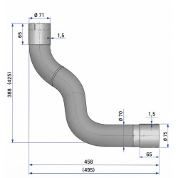 TUYAU D'ÉCHAPPEMENT POUR JOHN DEERE 